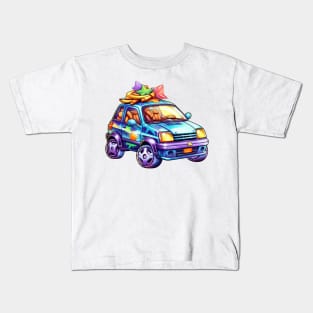 90s Retro Baby Car Kids T-Shirt